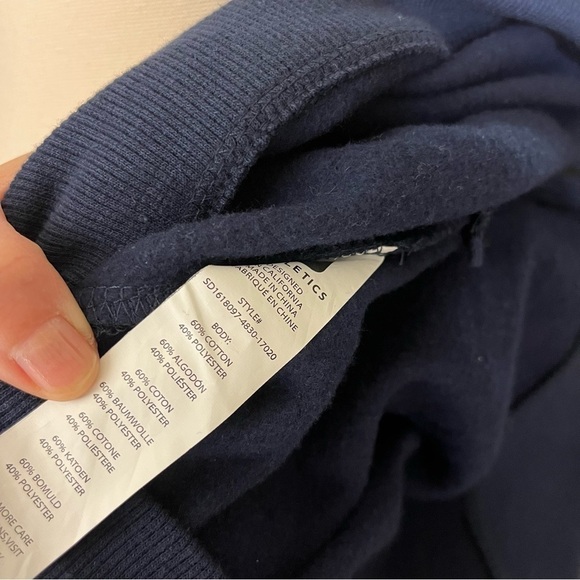 Fabletics Elena Navy Blue Side Zip Sweater Sweatshirt Tunic Dress Pockets XS - Picture 7 of 8